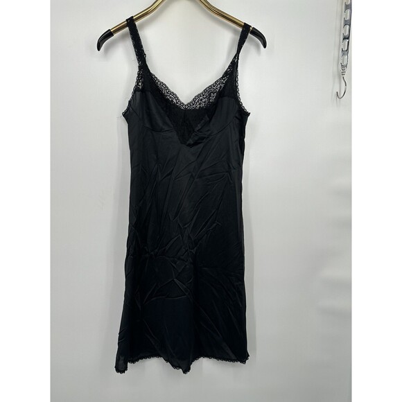 Vintage Aristocraft by Vassarette Black Full Slip Size 36 Nylon USA lace USA - Picture 4 of 7